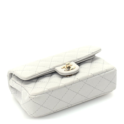 Chanel Lambskin Quilted Mini Flap Bag Charm With Hook  Grey 3 of 9