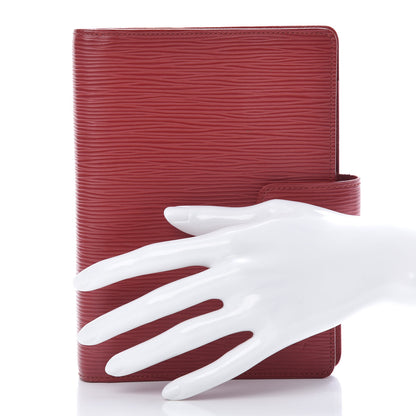 Louis Vuitton Epi Medium Ring Agenda Cover Rouge 2 of 10
