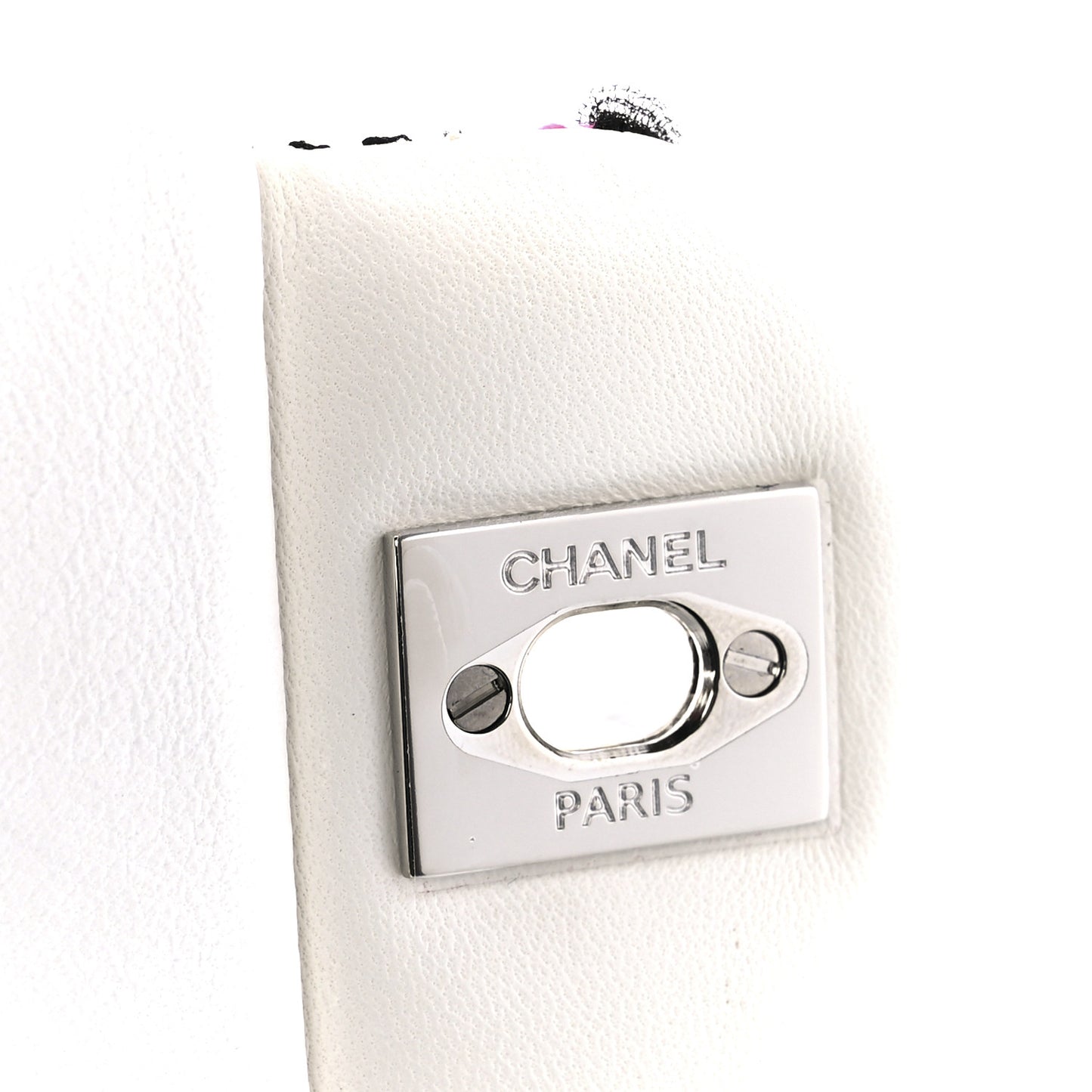 Tweed Quilted Mini Rectangular Flap Black White Pink