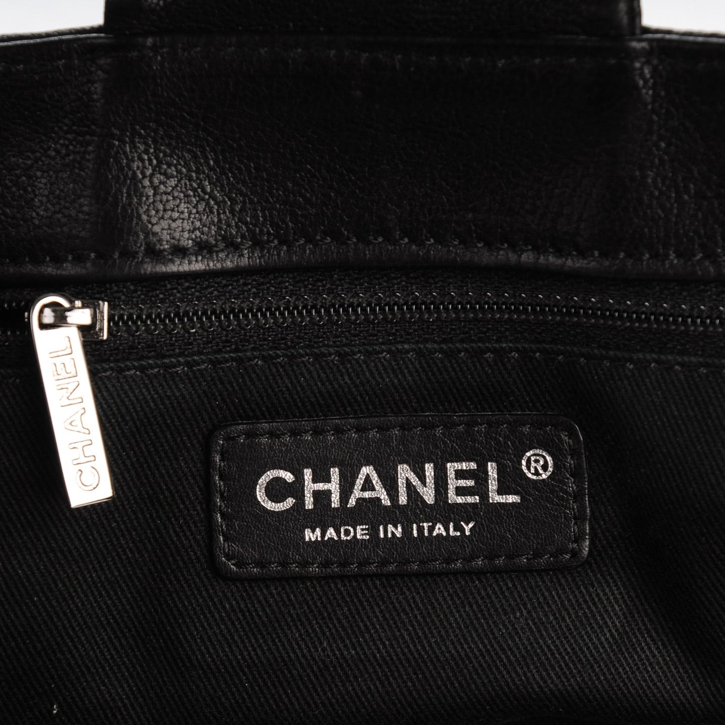 Calfskin Diamond Stitch Accordion Flap Black