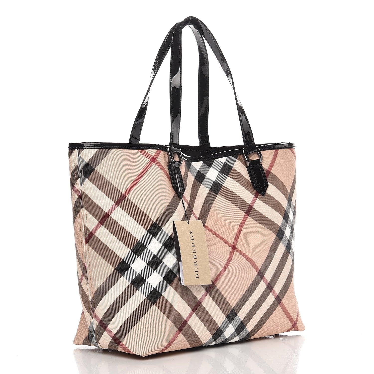 Burberry Nova Check Large Nickie Tote Black 4 of 10