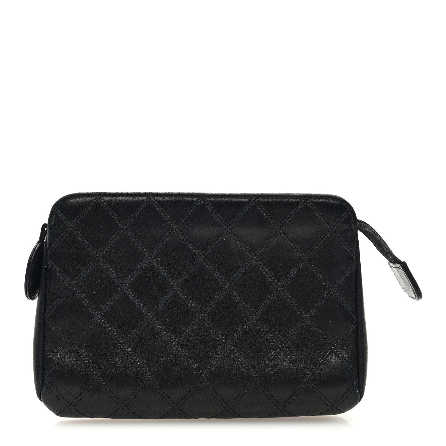 Chanel Calfskin Diamond Stitch Small Cosmetic Case Black 1 of 7