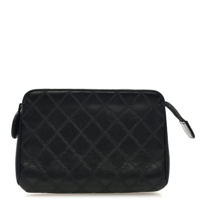 Chanel Calfskin Diamond Stitch Small Cosmetic Case Black 1 of 7