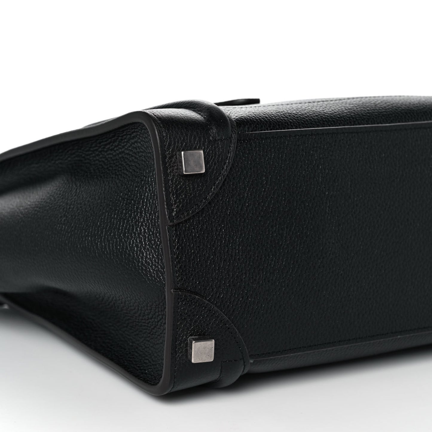 Drummed Calfskin Micro Luggage Black