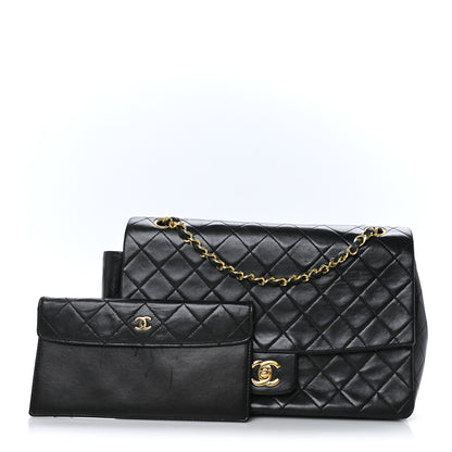 Chanel Lambskin Quilted XL Jumbo Single Flap Black 2 of 10
