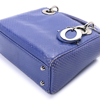 Christian Dior Python Mini Lady Dior Blue 8 of 8