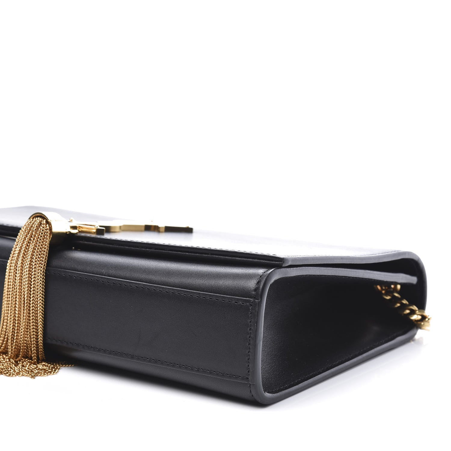 Saint Laurent Smooth Calfskin Medium Classic Monogram Kate Tassel Satchel Black 10 of 11