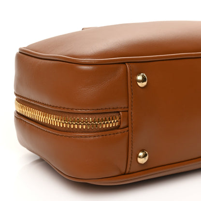 Miu Miu Calfskin Large Arcadie Top Handle Bag Cognac Cognac 8 of 9