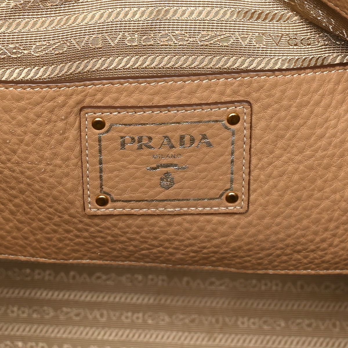 Prada Vitello Daino Tote Caramel 5 of 8