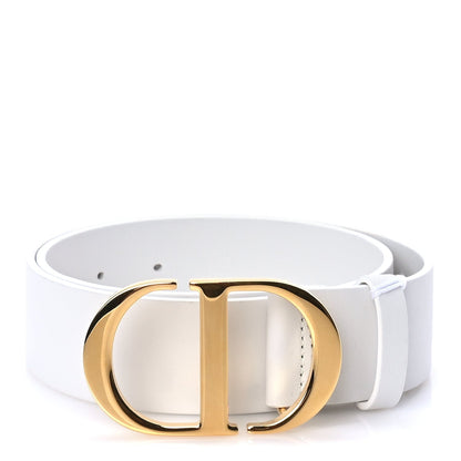 Christian Dior Calfskin 30 Montaigne 70 28 Belt White 1 of 4
