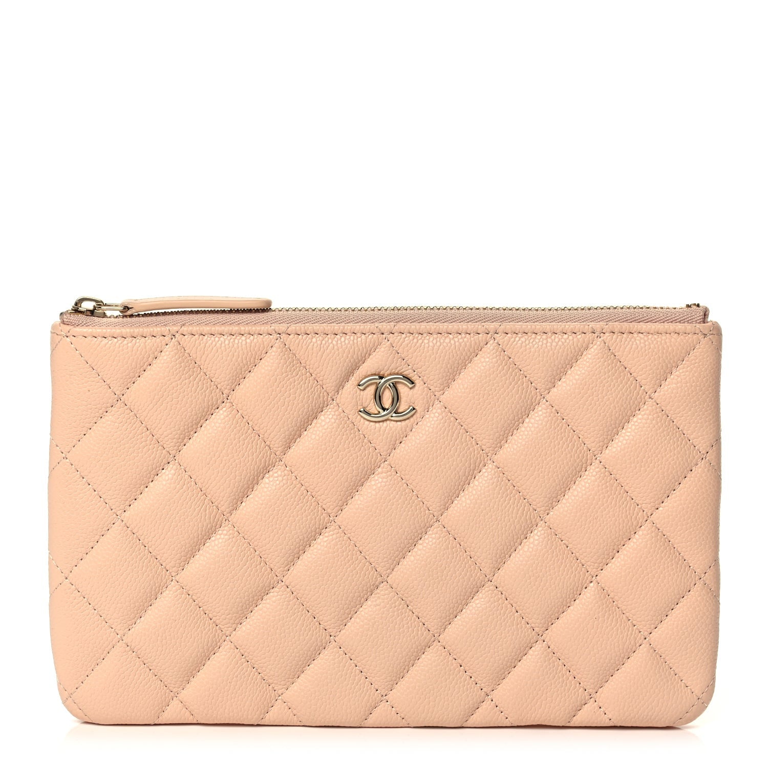 Chanel Caviar Quilted Cosmetic Case Beige 1 of 8