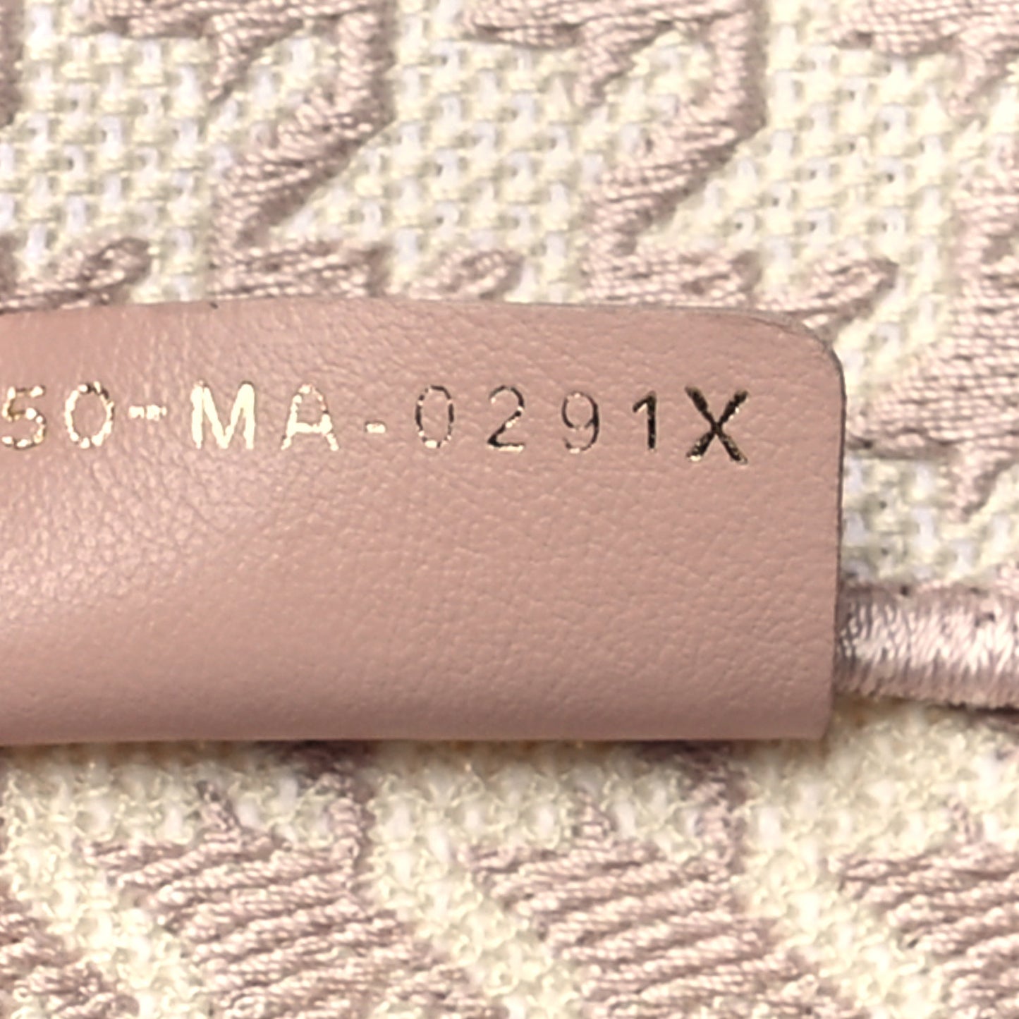 Canvas Macro Houndstooth Embroidered Medium Book Tote Pink White