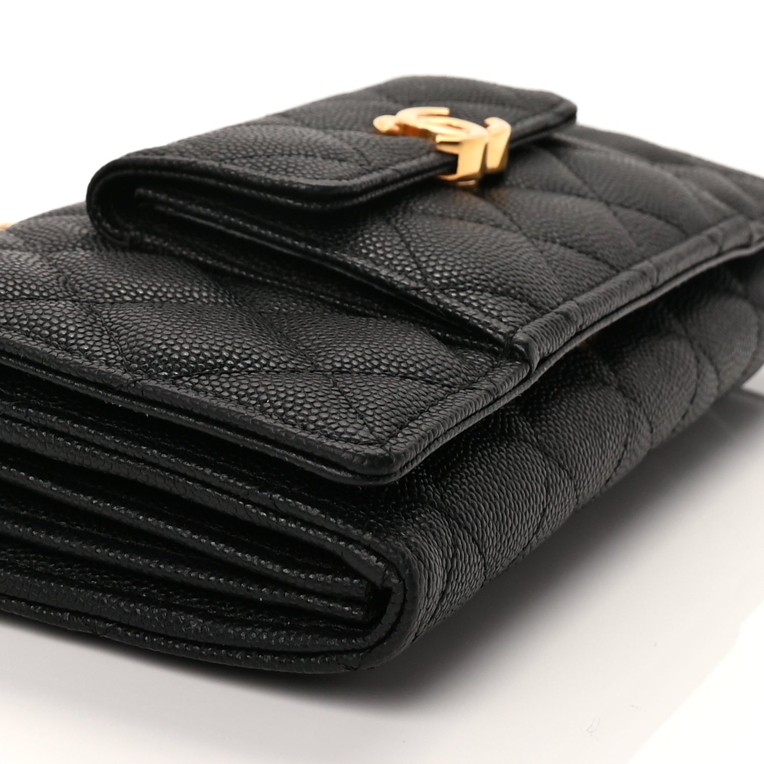 Chanel Caviar Quilted Pocket Twins Wallet On Chain WOC Black 8 of 9