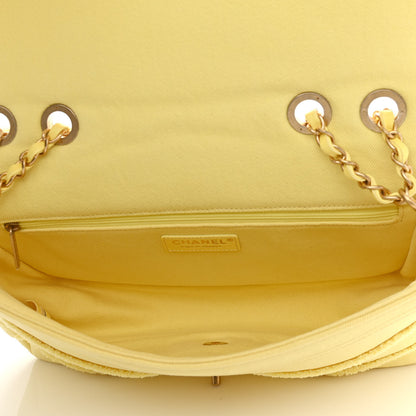 Chanel Denim Coco Jumbo Single Flap Yellow 5 of 10