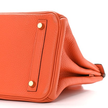 Hermes Taurillon Clemence Birkin 30 Feu 10 of 10