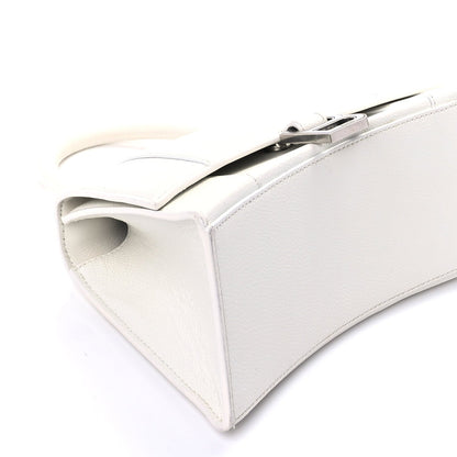 Balenciaga Grained Calfskin Small Hourglass Top Handle Bag White 7 of 8