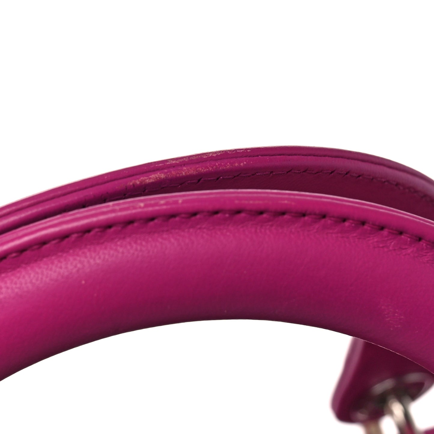 Lambskin Cannage Medium Lady Dior Fuchsia