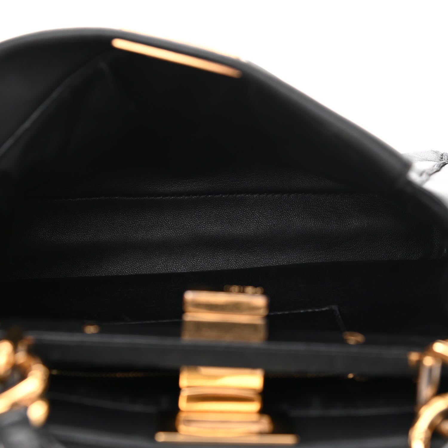 Fendi Nappa Mini Peekaboo Iconic Satchel Black 5 of 11