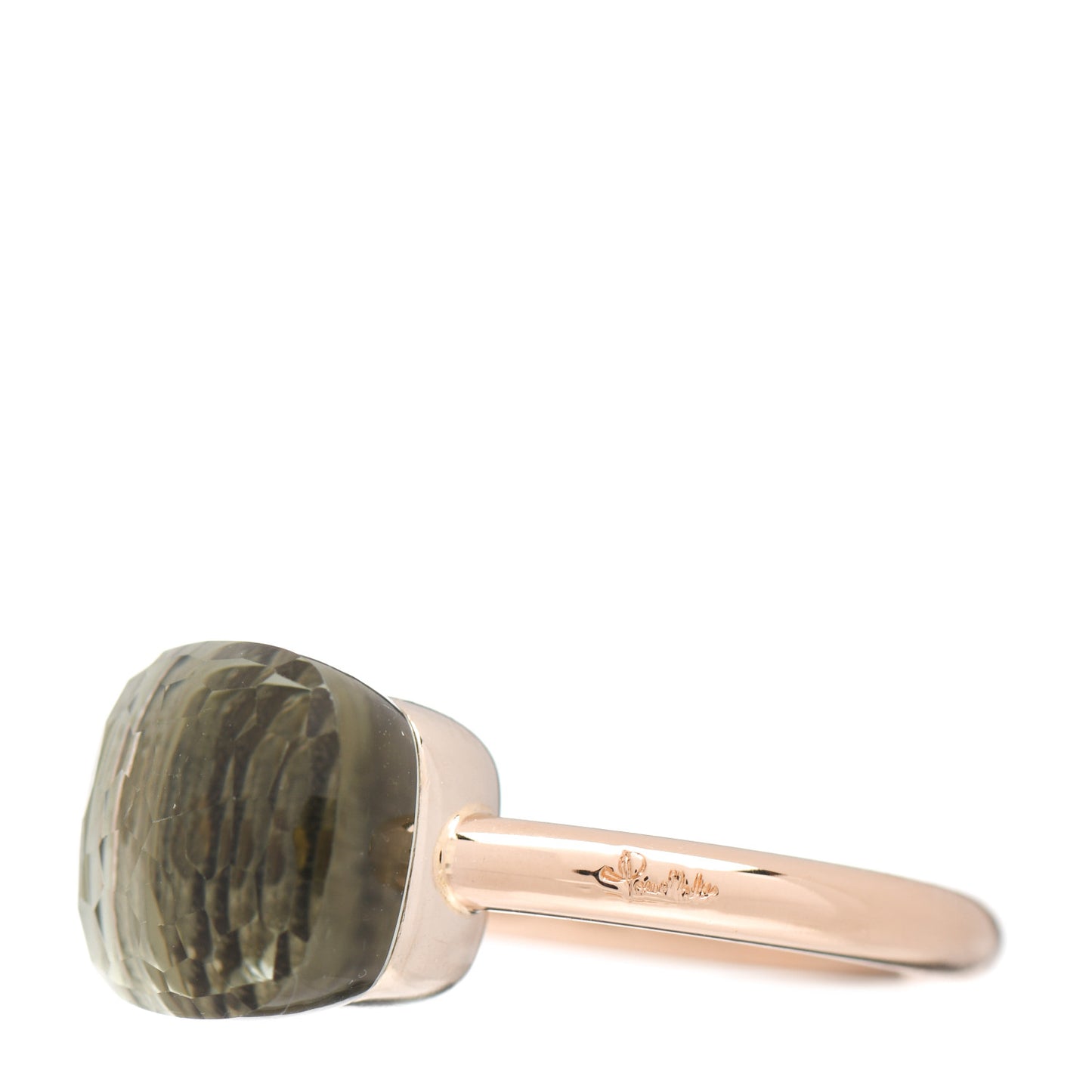 18K Rose Gold Prasiolite Classic Nudo Ring 49 4.75