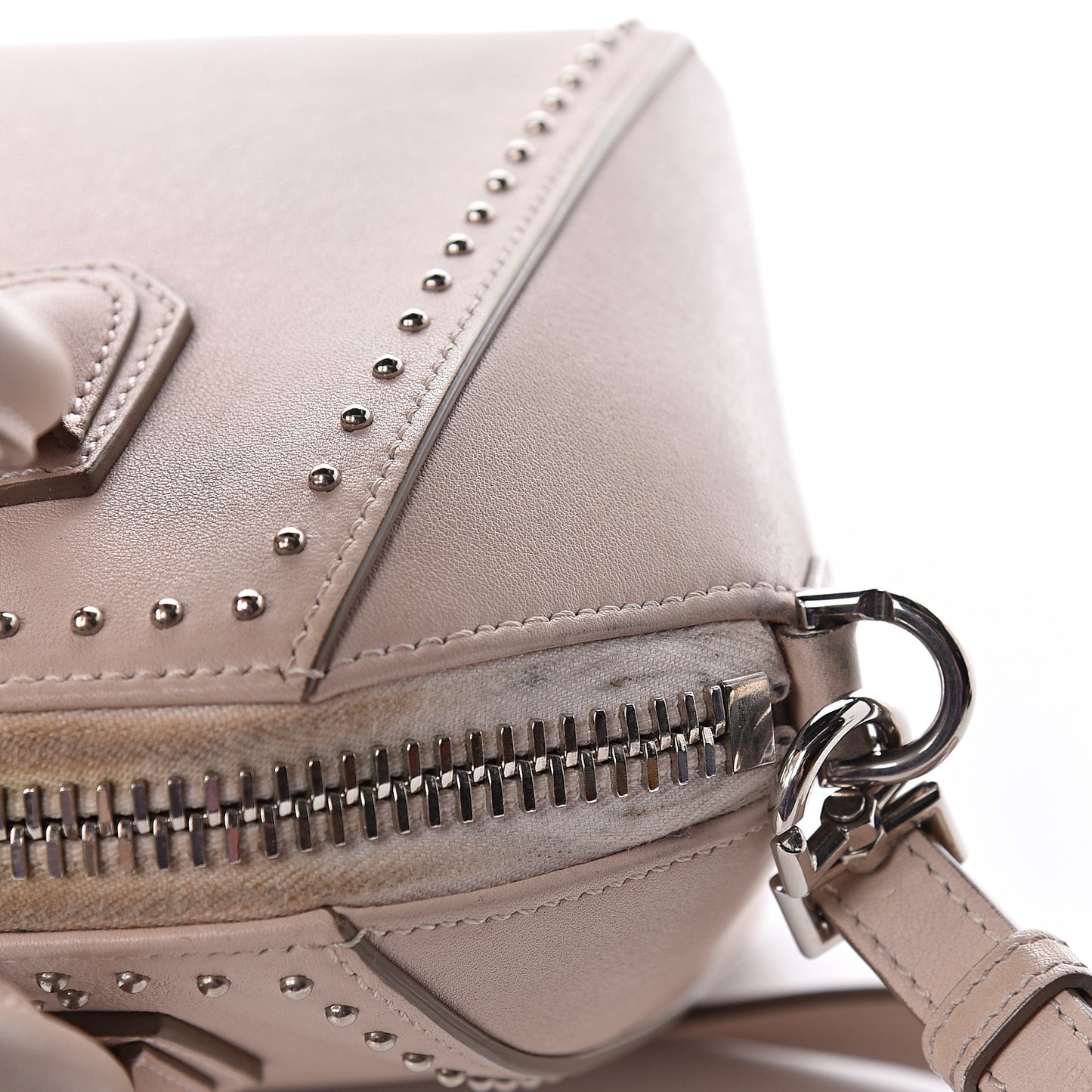 Calfskin Mini Studded Antigona Nude Pink