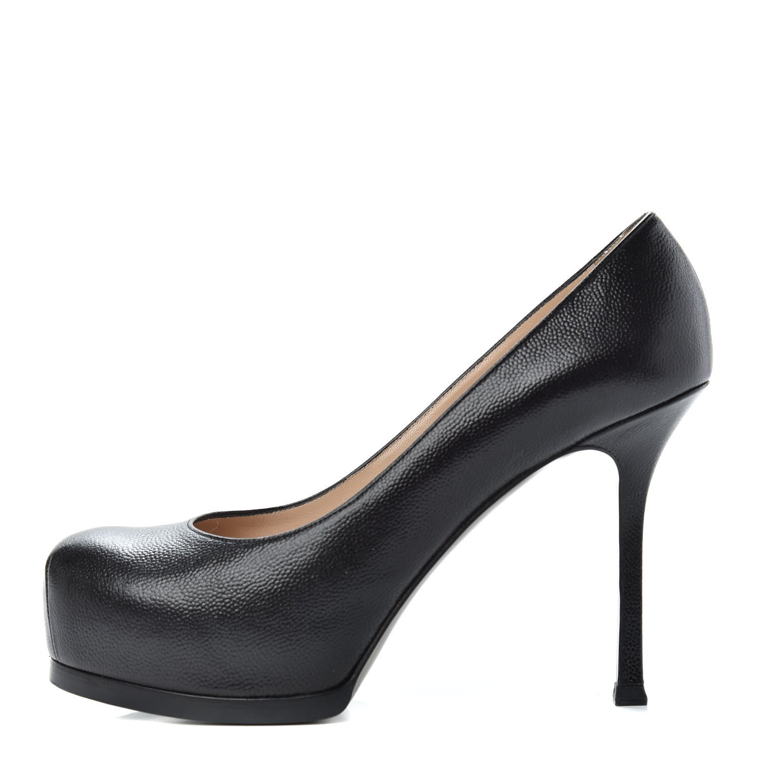 Saint Laurent Vernigolf Tribtoo 80 Platform Pumps 37.5 Black 1 of 10