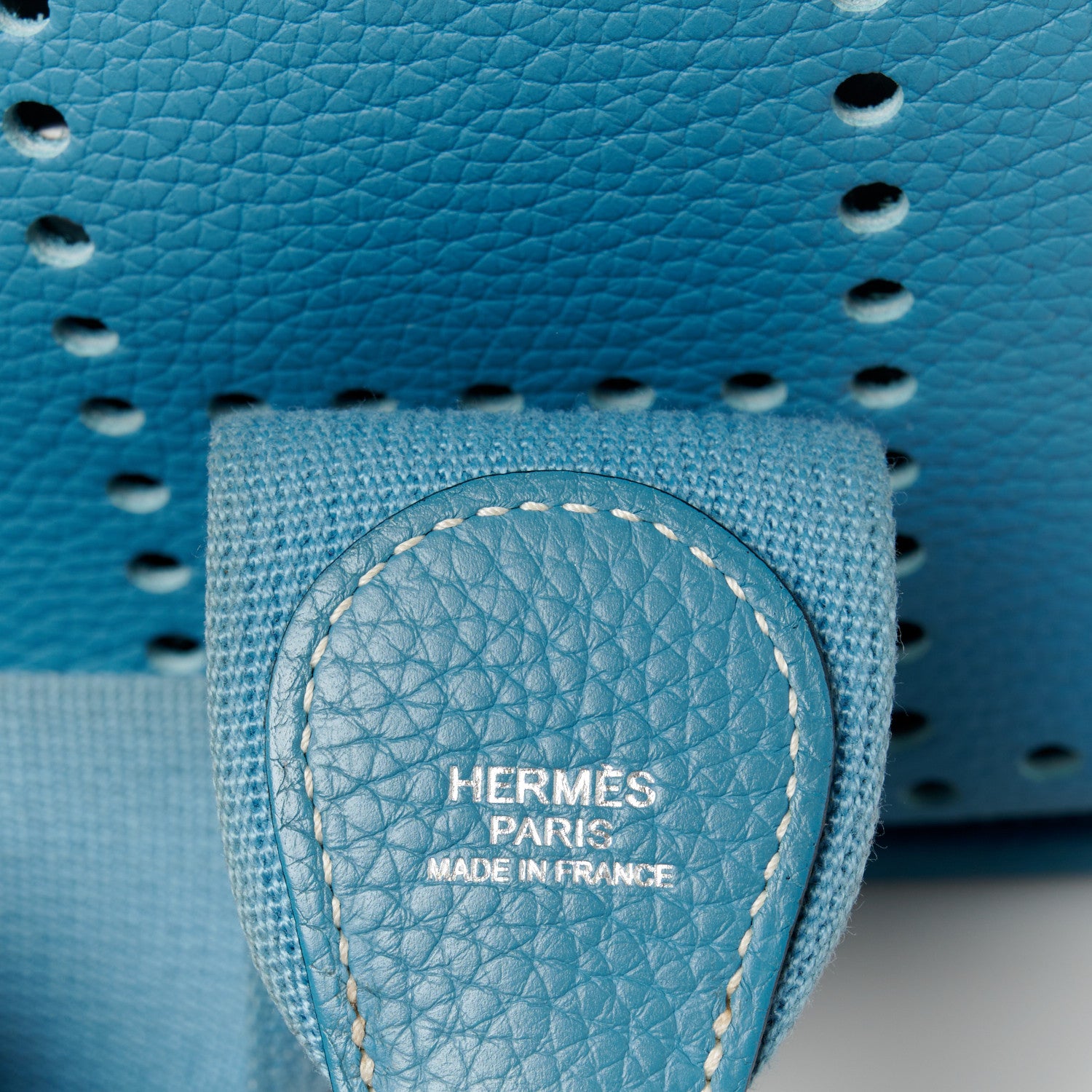 Hermes Taurillon Clemence Evelyne III PM Blue Jean 7 of 14