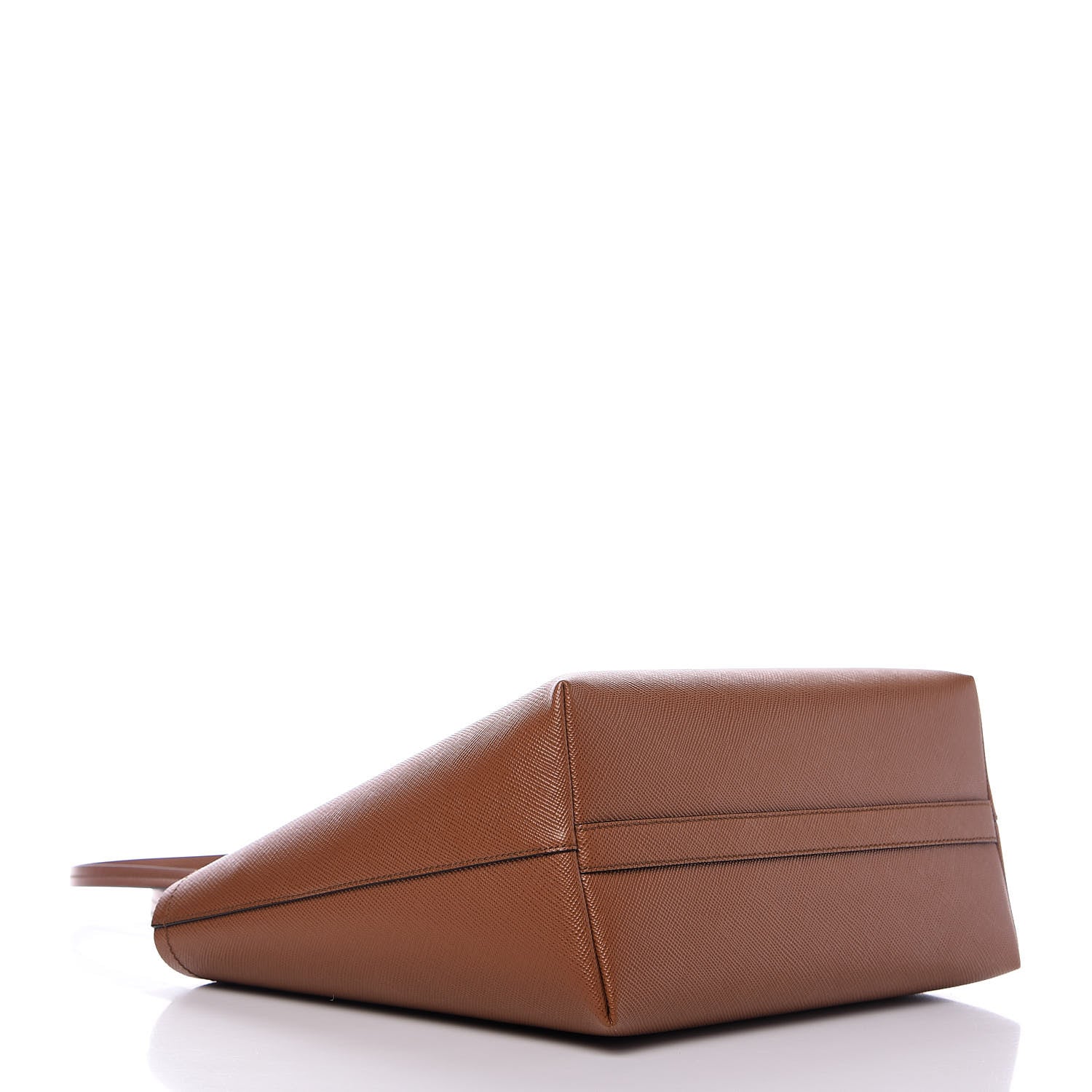 Prada Saffiano Cuir Shopping Tote Cognac Black 4 of 9