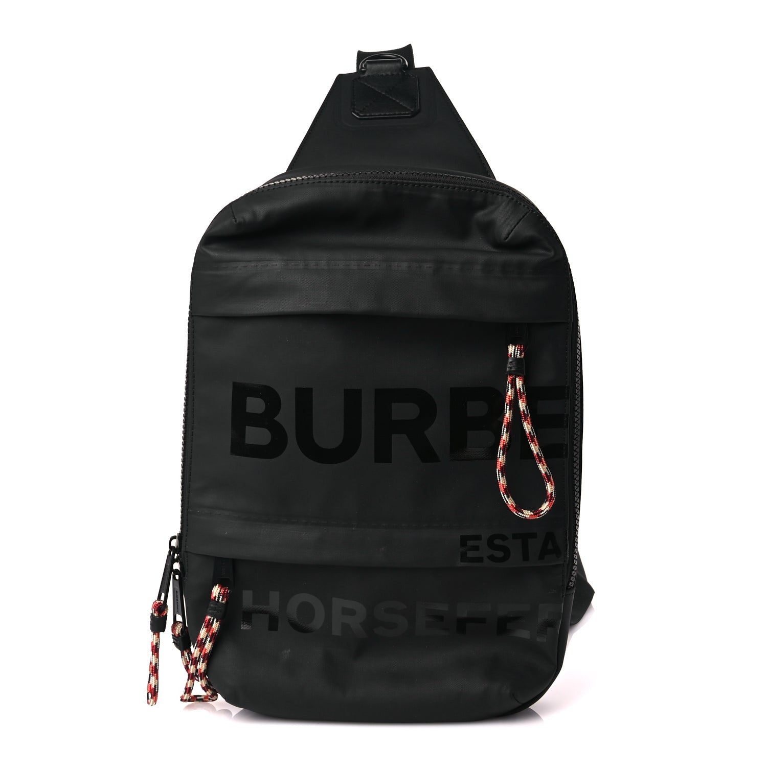 Burberry Coated Canvas Horseferry Blaze Crossbody Bag Black 1 of 8