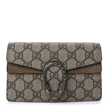 Gucci GG Supreme Monogram Super Mini Dionysus Shoulder Bag  Taupe 6 of 8