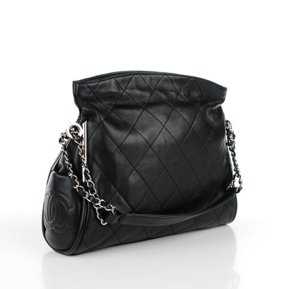 Chanel Lambskin Stitched Medium Ultimate Soft Tote Black 3 of 8