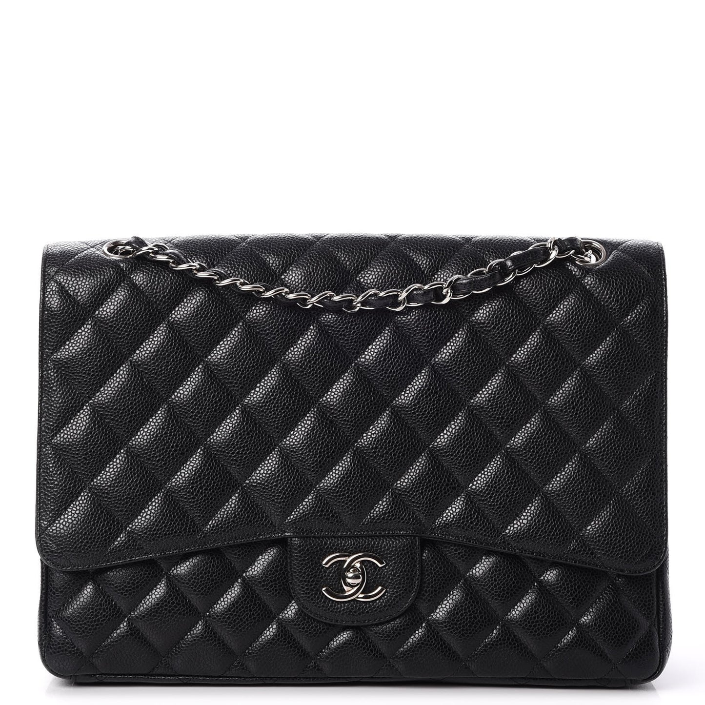 Caviar Quilted Maxi Single Flap Black