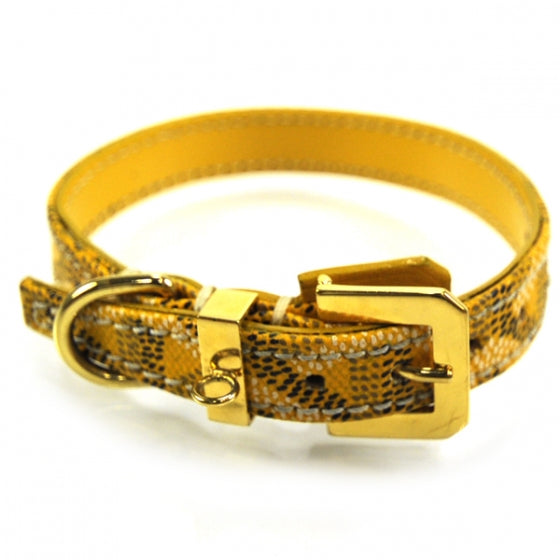 Goyard Goyardine Dog Collar Small Bracelet Yellow 1 of 3