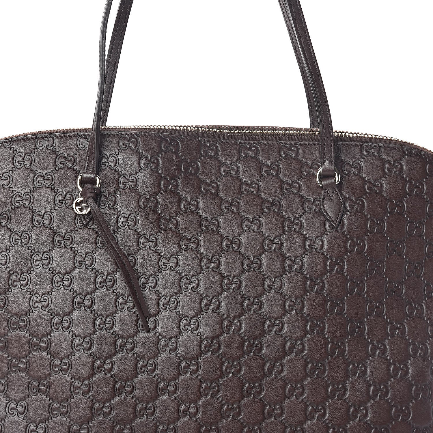 Gucci Guccissima Medium Bree Shoulder Bag Chocolate 8 of 10