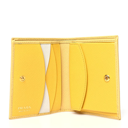Prada Saffiano Compact Wallet Ginestra 4 of 8