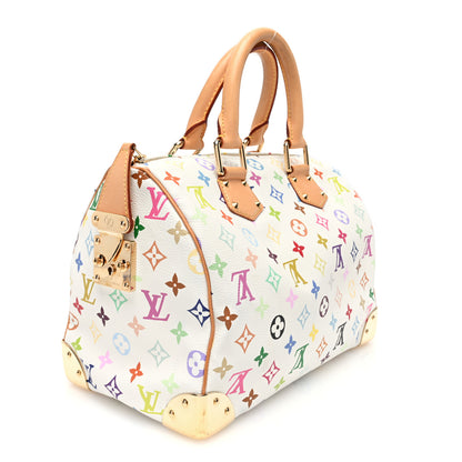 Louis Vuitton Monogram Multicolor Speedy 30 White 3 of 9