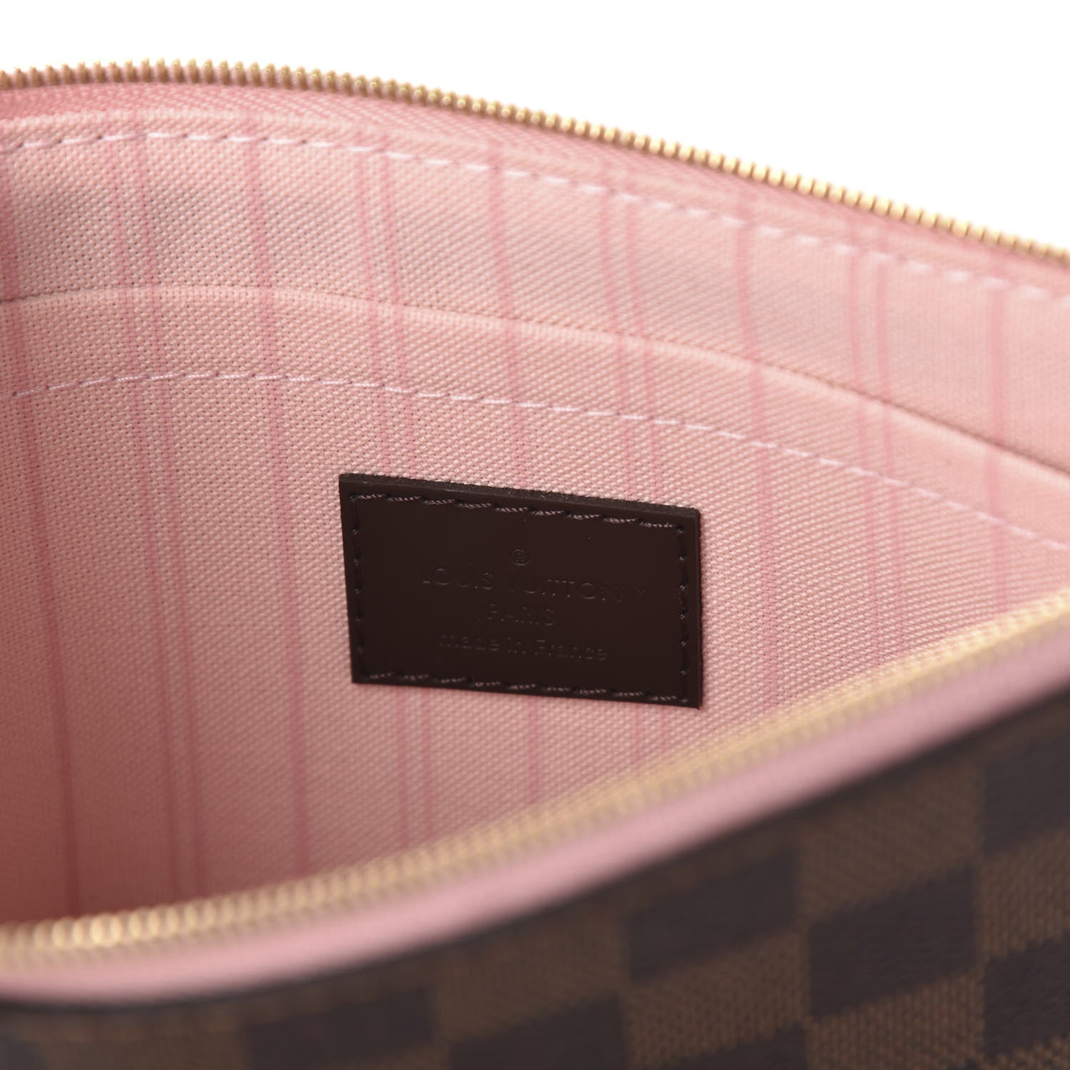 Louis Vuitton Damier Ebene Neverfull MM GM Pochette Rose Ballerine 8 of 10