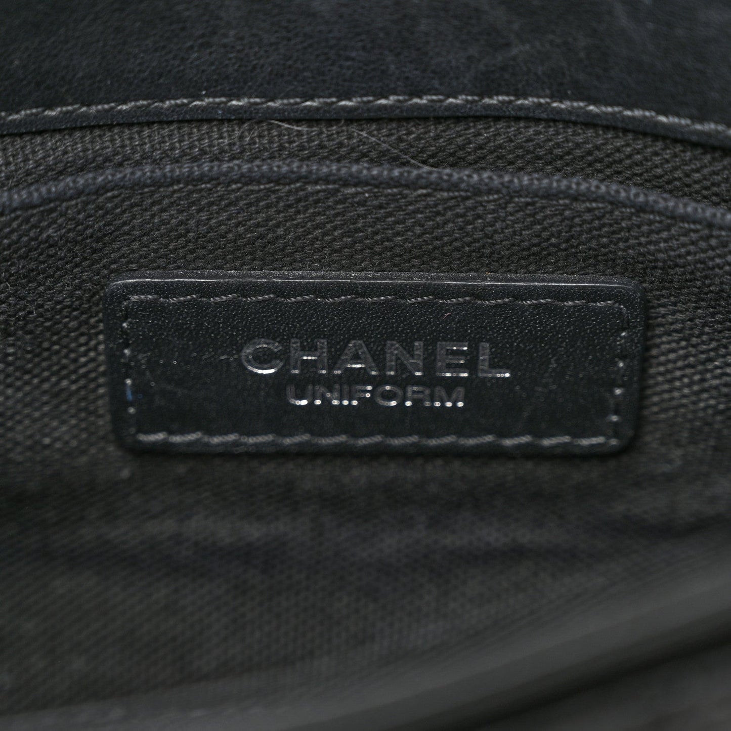 Calfskin Quilted CC Uniform Flap Belt Bag Black