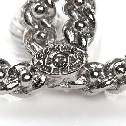 Chanel Pearl CC Earrings Silver 4 of 4