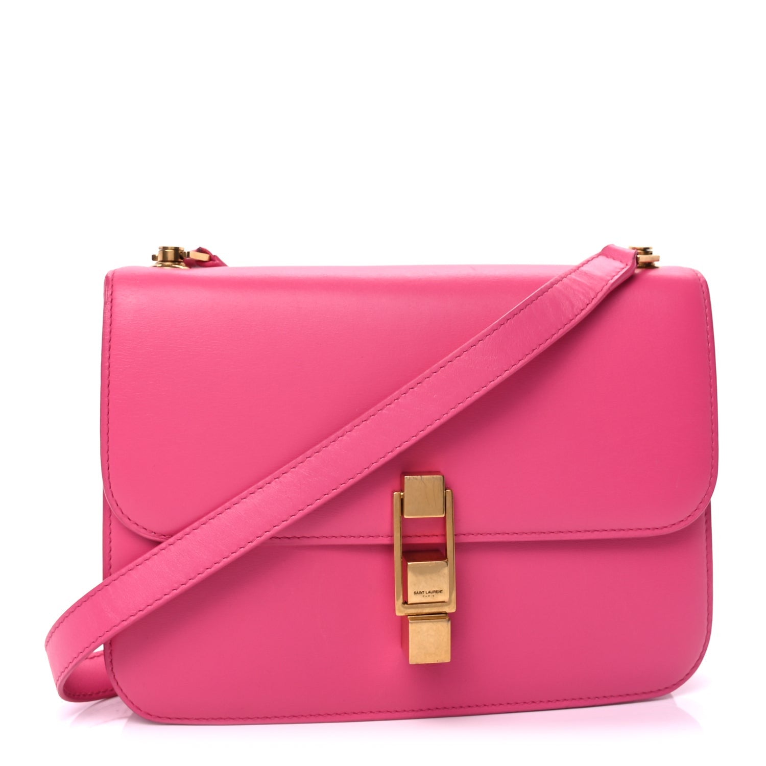 Saint Laurent Smooth Calfskin Le Carre Shoulder Bag  Pink 1 of 8
