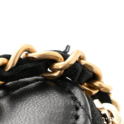 Chanel Lambskin Quilted Metal Mini Top Handle Vanity Case With Chain Black 11 of 12