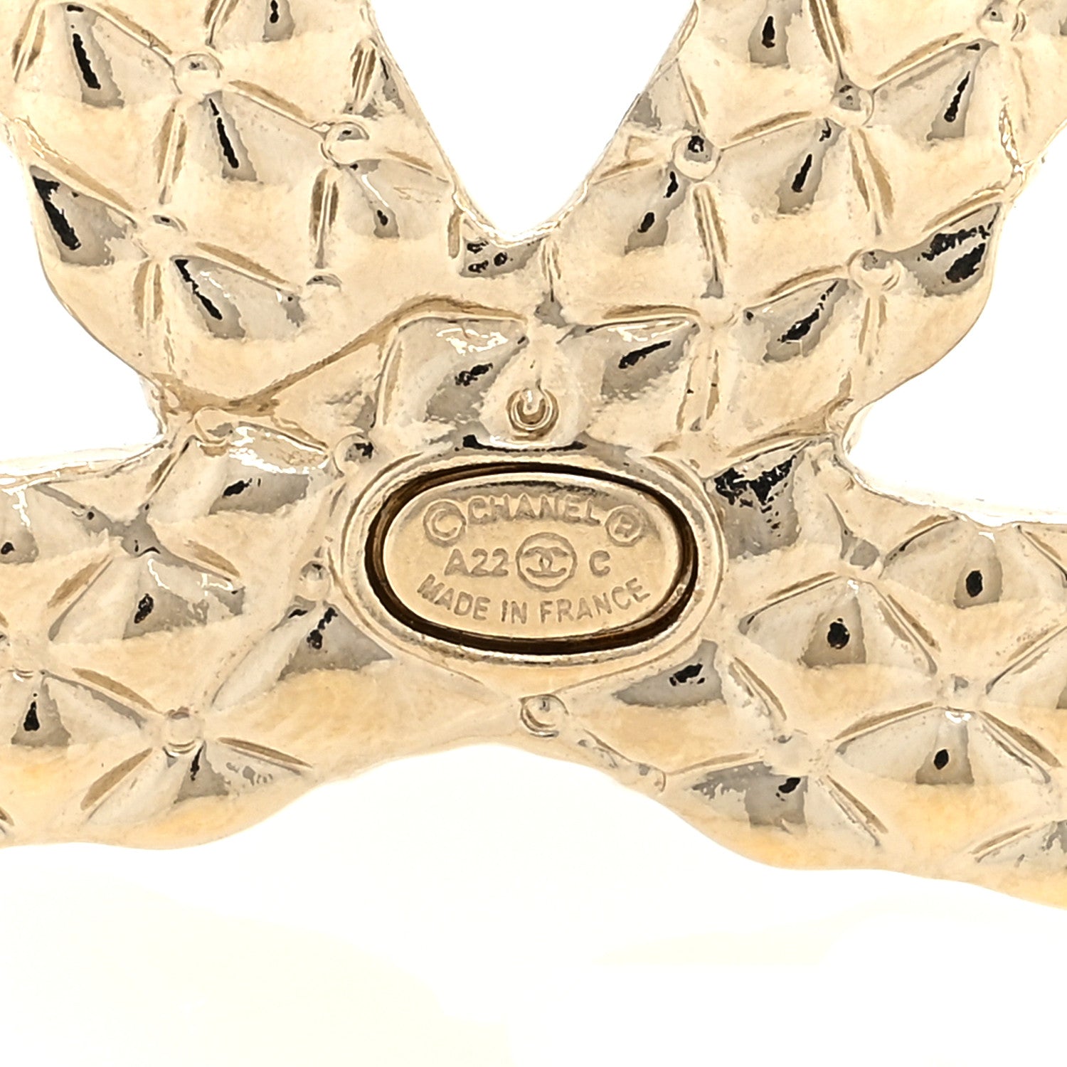 Chanel Baguette Crystal CC Brooch Gold 3 of 3