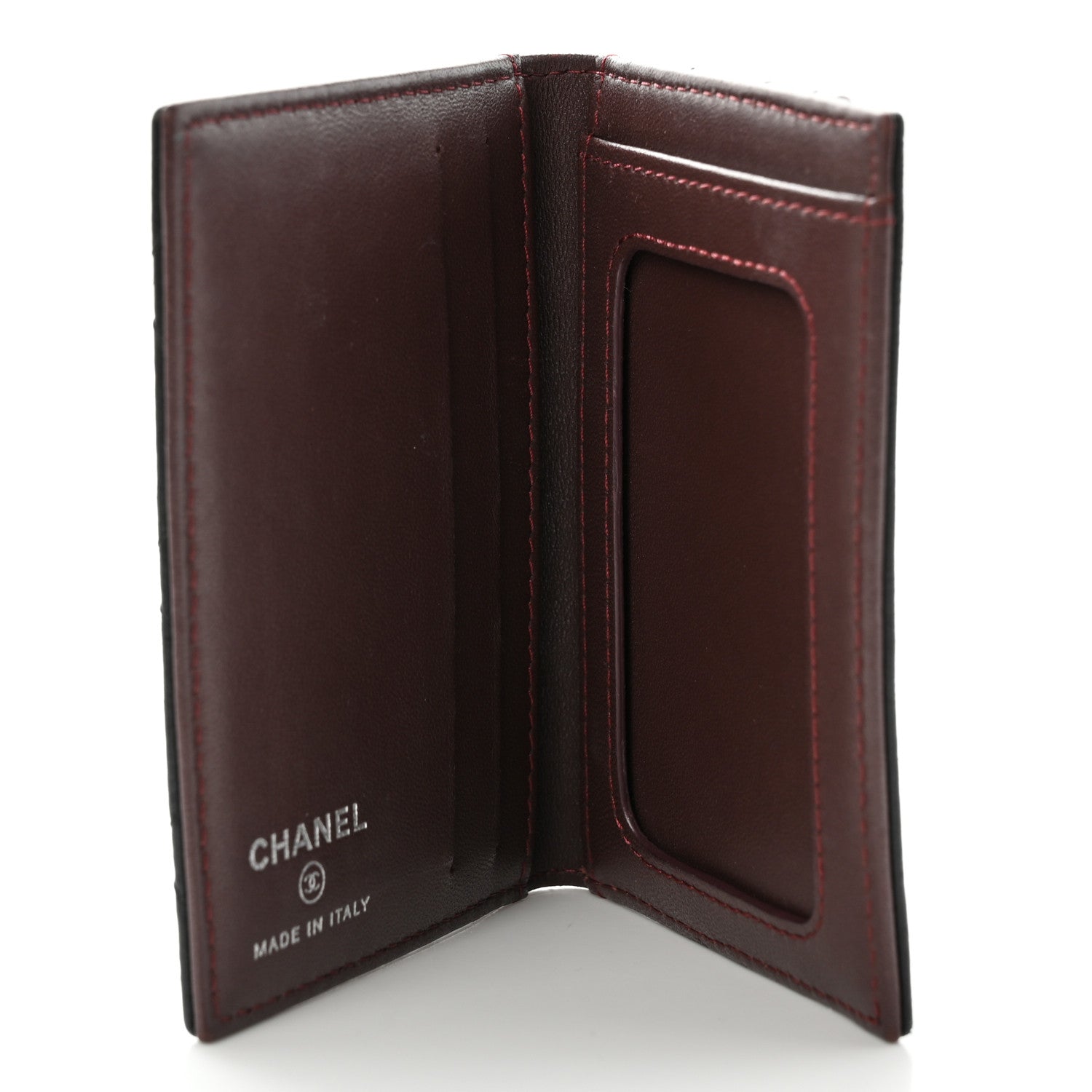 Chanel Lambskin Quilted Card Holder Wallet Black 5 of 8