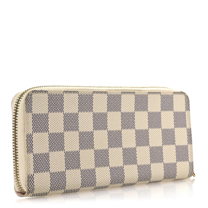 Louis Vuitton Damier Azur Clemence Wallet Rose Ballerine 3 of 7