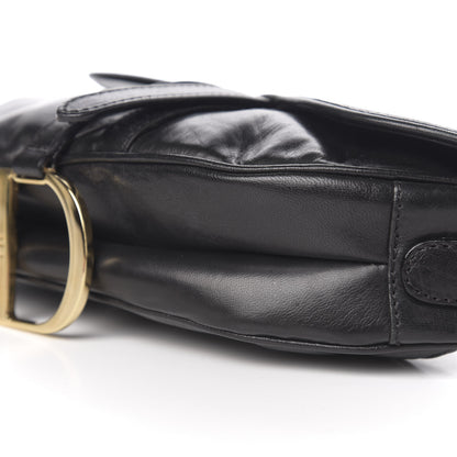 Christian Dior Calfskin Saddle Bag Black 10 of 11