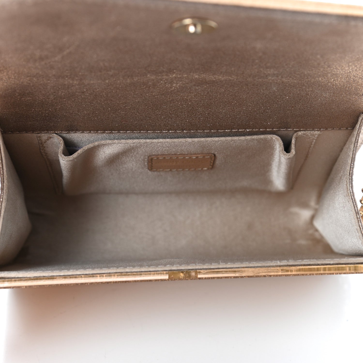 Jimmy Choo Acrylic Glitter Candy Clutch Gold 4 of 4