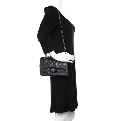 Chanel Lambskin Quilted Small Double Flap Black 2 of 18