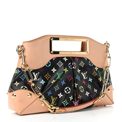 Louis Vuitton Monogram Multicolor Judy MM Black 3 of 8