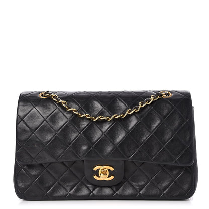 Chanel Lambskin Quilted Medium Double Flap Black 1 of 10