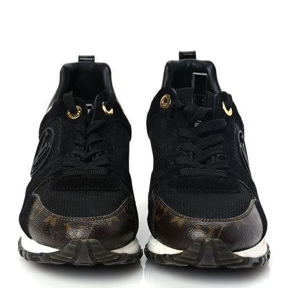 Louis Vuitton Suede Monogram Run Away Sneakers 35 Black 3 of 8