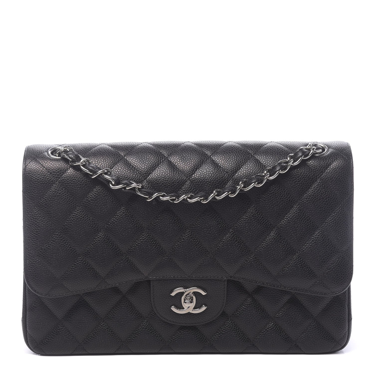 Chanel Caviar Quilted Jumbo Double Flap Black 1 of 10